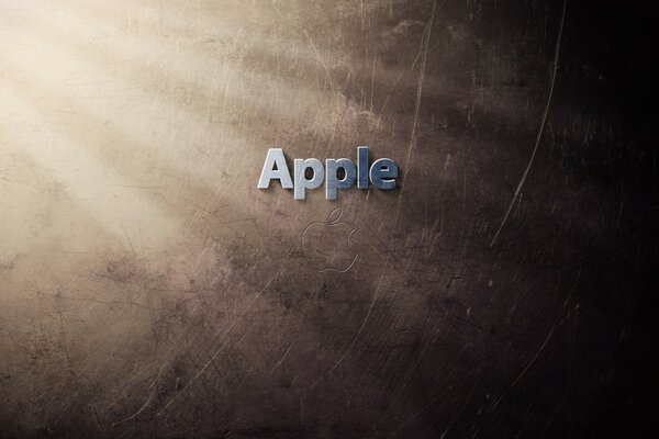 Напис apple сірими літерами