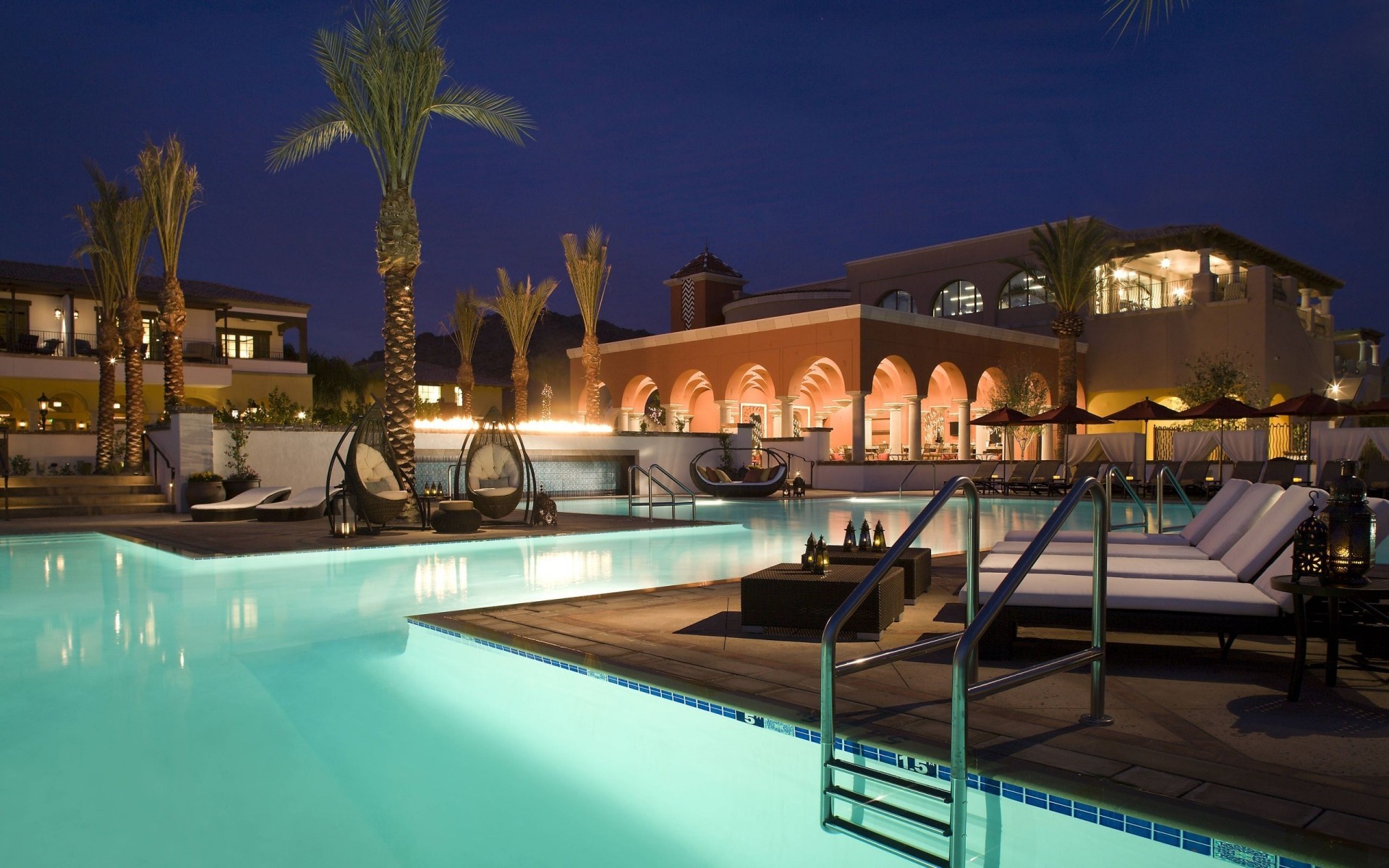 басейн розкішні готель курорт подорожі плавальний басейн води відпустку плавання вілла релаксація біля басейну відпочинок тропічний стілець сонце пляж туризм небо літо ніч світла