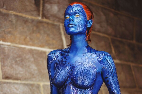 Mystique Люди Ікс ребекка Ромін герой синій вигляд