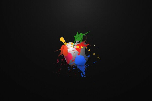 Абстракція в темі з яскравим apple