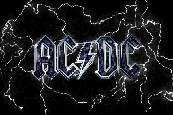 Емблема групи ac / dc з блискавками