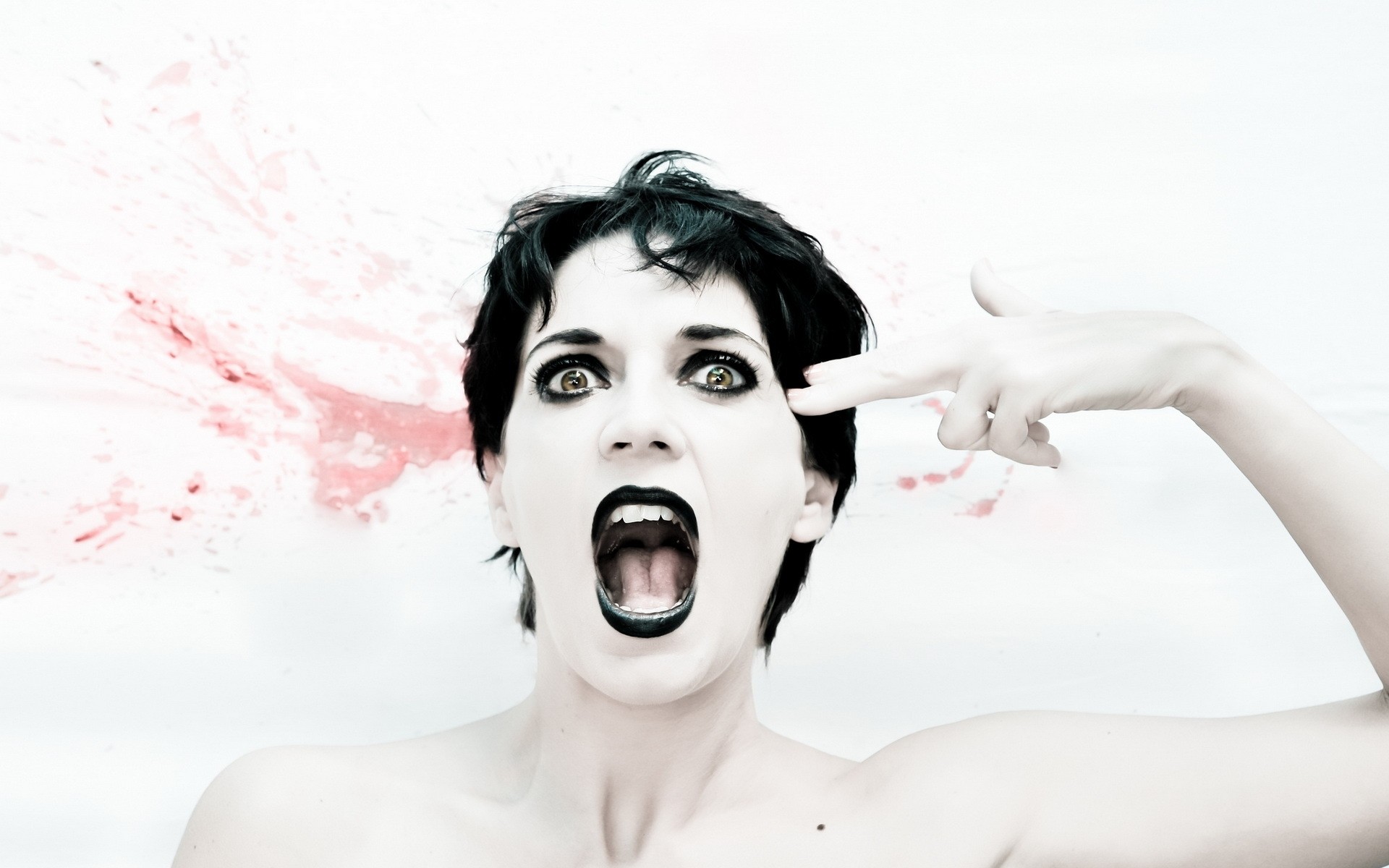 дівчина жінка портрет молодий мода особа красиві дорослий гламур модель брюнетка один людина ситуація жінка в шоці шоковане обличчя