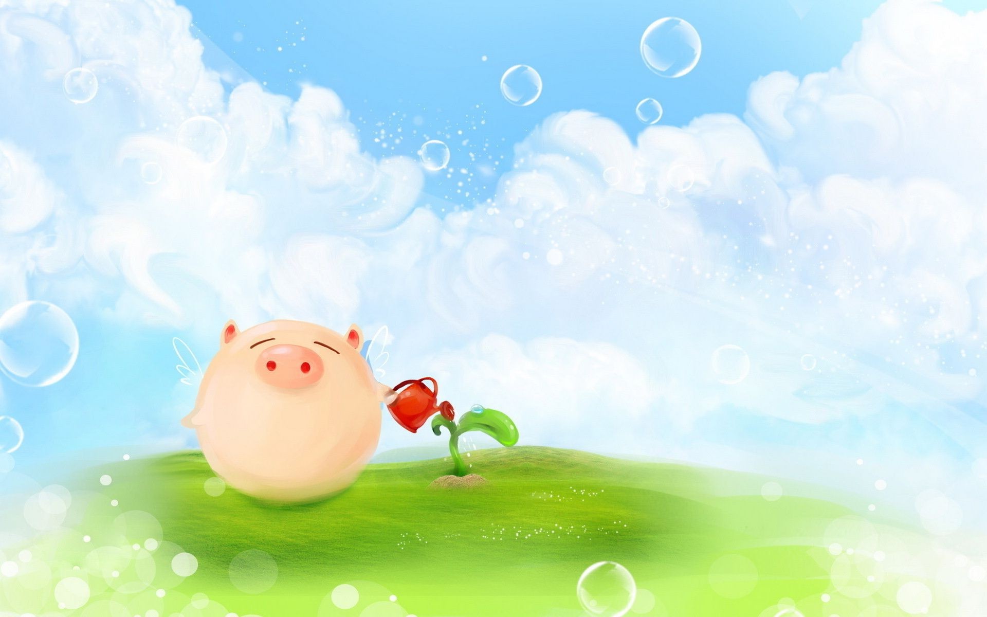 природа літо робочого столу небо падіння води міхур