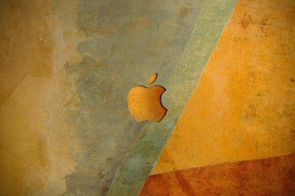 Ілюстрація з емблемою apple в осінній колірній гамі