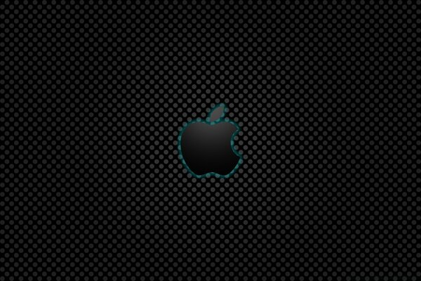 Значок apple на темному тлі в точку