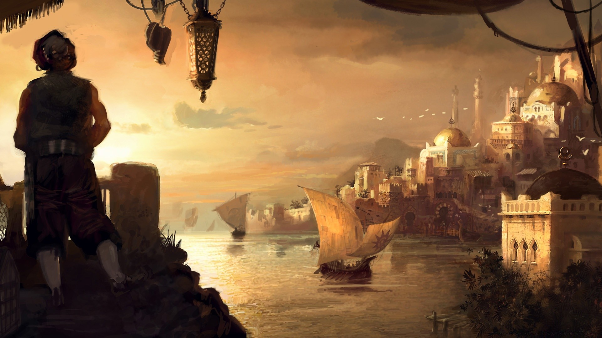 anno 1404 подорожі ввечері захід сутінки води архітектура місто світанок на відкритому повітрі